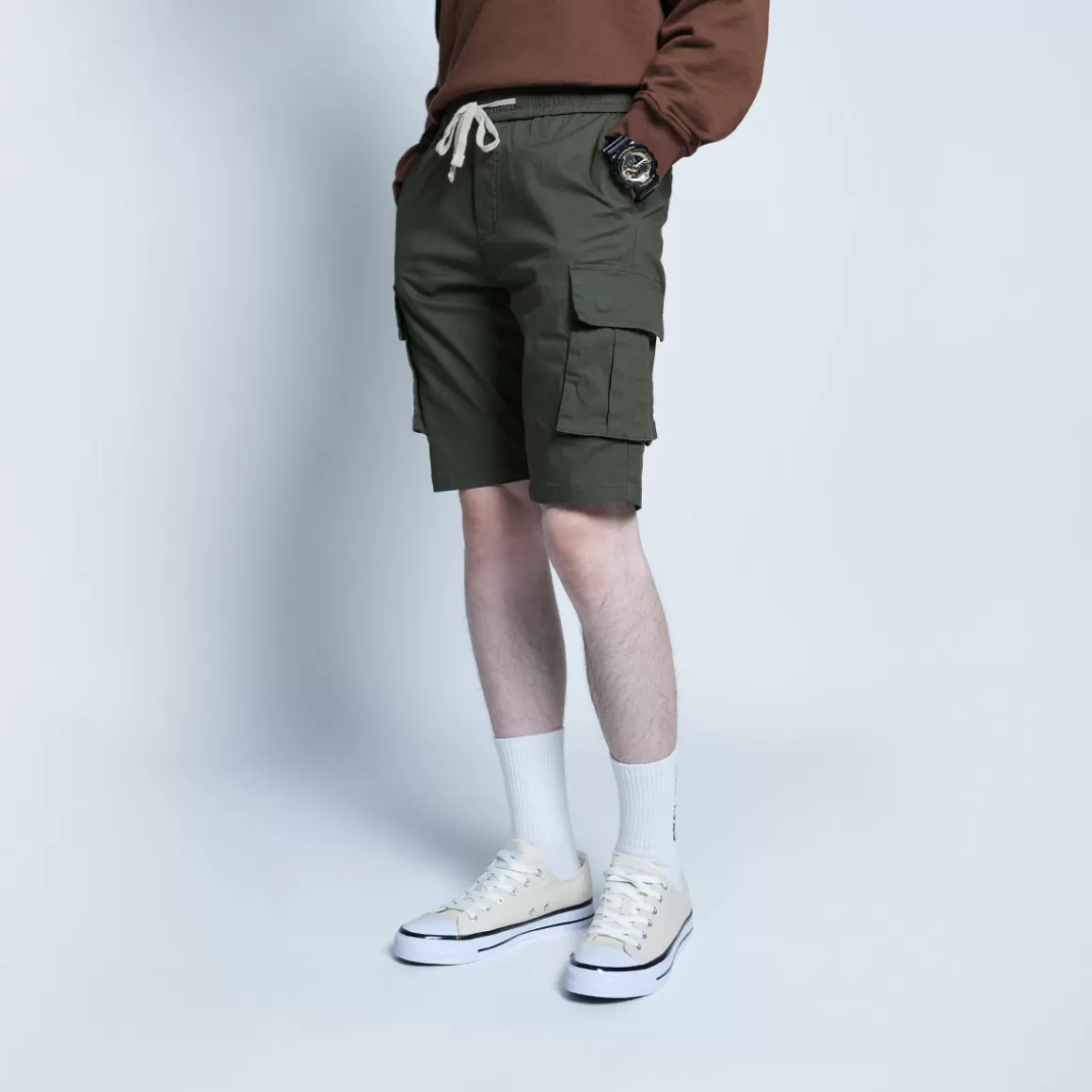 HIGH CULTURED Short Pants*Elastic Cargo Short Pants - 104