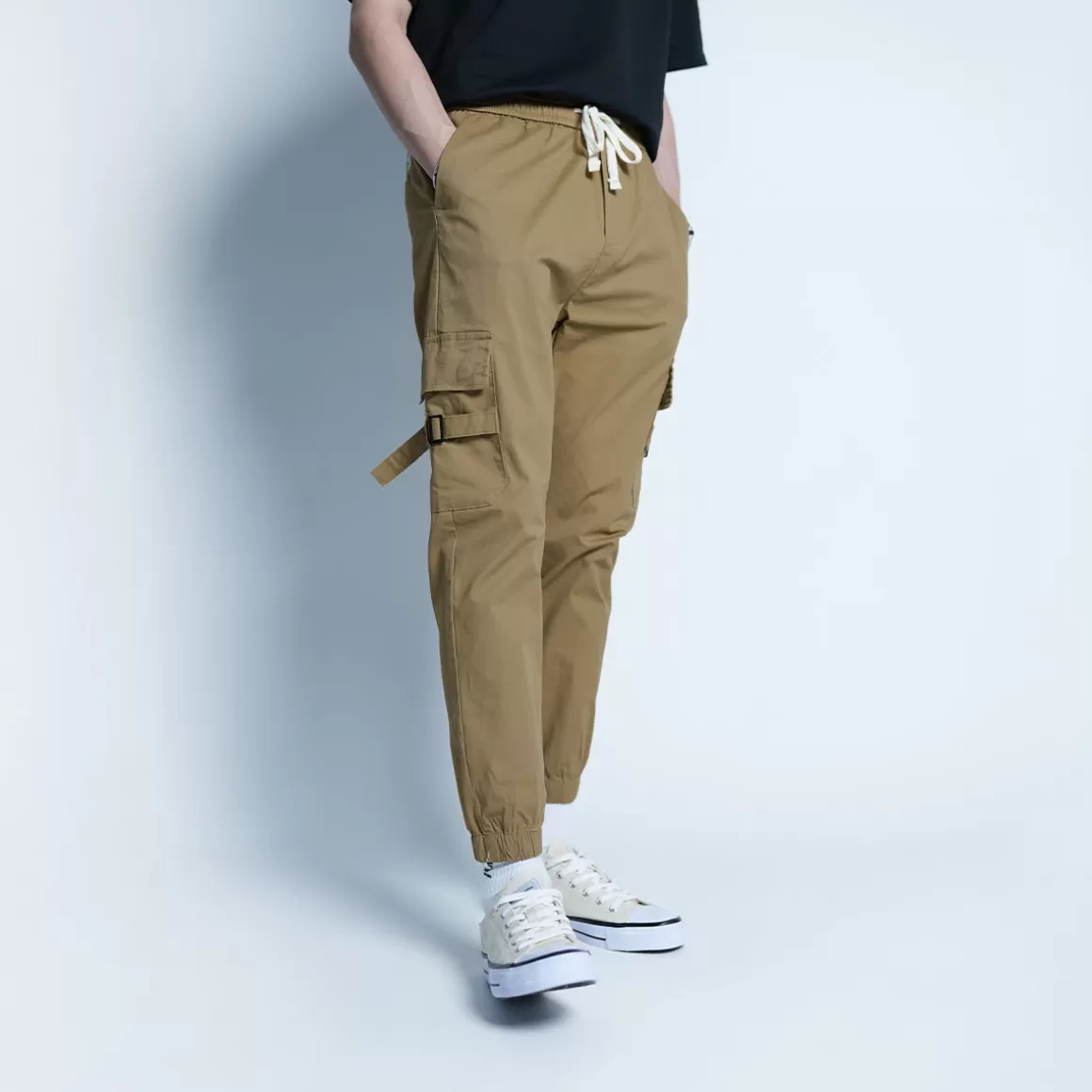 HIGH CULTURED Long Pants*Elastic Patch Pocket Jogger Pants - 136