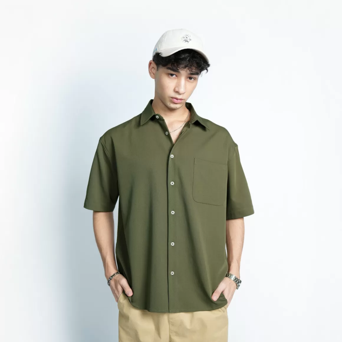 HIGH CULTURED Short Sleeve* Relaxed Short Sleeve Shirt With Pocket - 77