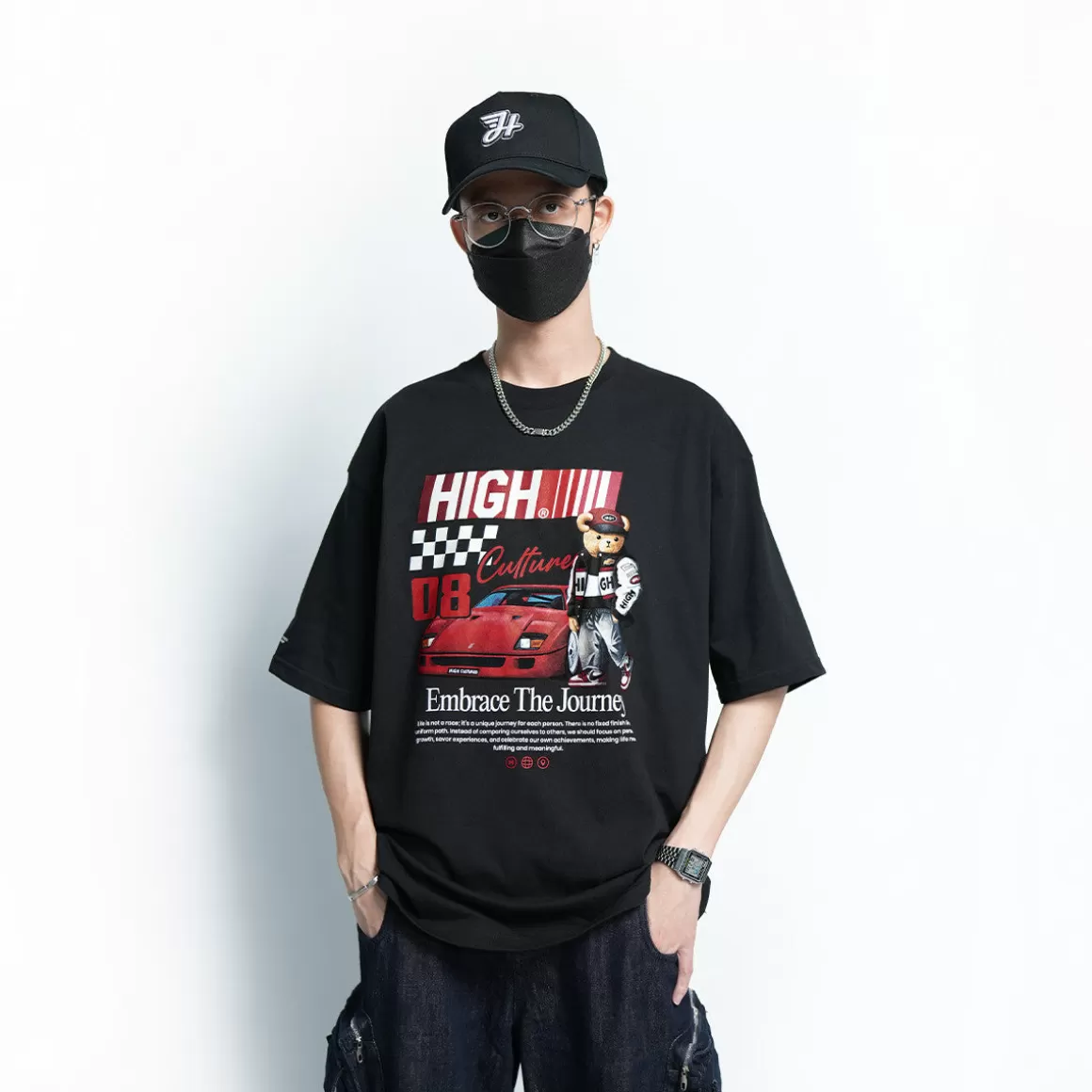 HIGH CULTURED T-Shirts | Loose Tee*Nitro Racer Hiro Loose Tee - 1079