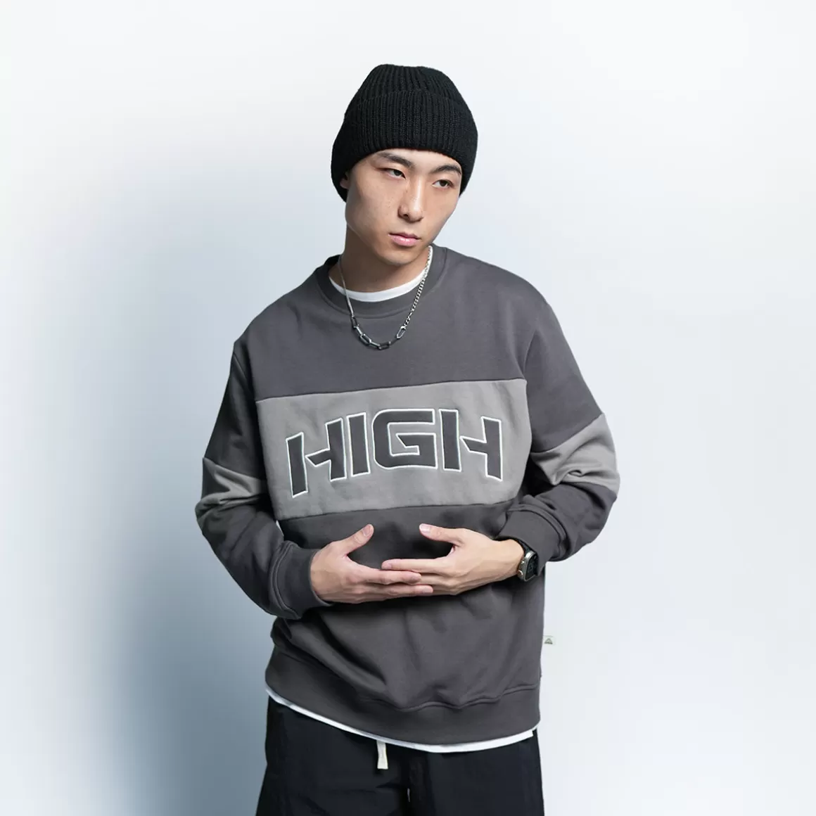 HIGH CULTURED Sweaters*Outsiders Logo Loose Sweater - 243