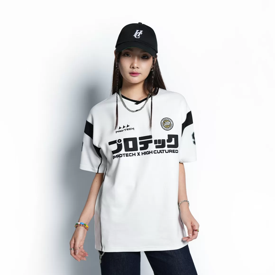 HIGH CULTURED T-Shirts | Loose Tee*PROTECH X Victory Hiro Jersey Loose Tee - 1033